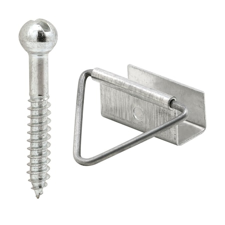 Prime-Line 7 in. Screen Bottom Latch with Screws, Mill Finish, PK4 PL 7762